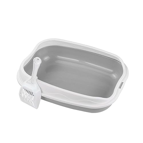 predolo Katzentoilette, Katzentoilette für Kleintiere, halbgeschlossener Katzensandkasten, Katzensandbecken, Kätzchentöpfchen, Pfanne Oben, Katzentoilette, GRAU predolo Katzentoilette, Katzentoilette für Kleintiere, halbgeschlossener Katzensandkasten, Katzensandbecken, Kätzchentöpfchen, Pfanne Oben, Katzentoilette, GRAU von predolo