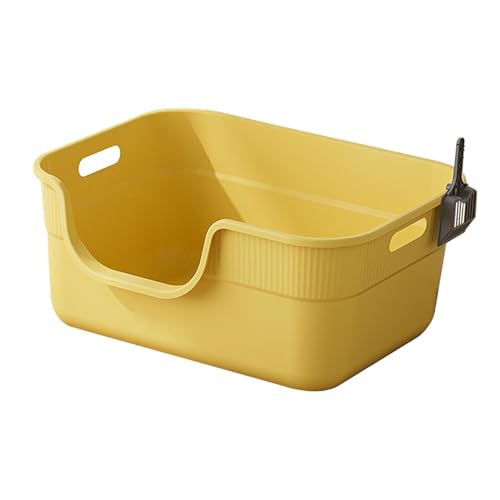 predolo Katzentoilette, Kompakte Katzentoilette, Sandkasten, 24 cm Hohe Seitenwände, Leicht zu Tragende Katzentoilette, Sieb Katzentoilette für Hauskatzen, Ka, Gelb predolo Katzentoilette, Kompakte Katzentoilette, Sandkasten, 24 cm Hohe Seitenwände, Leicht zu Tragende Katzentoilette, Sieb Katzentoilette für Hauskatzen, Ka, Gelb von predolo