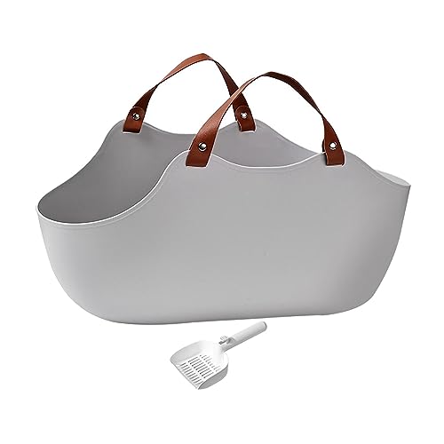 predolo Katzentoilette, Oben offen, Haustiertoilette, Katzenstreubecken, Kätzchentoilette, leicht zu reinigender Katzenstreubehälter, Tiefe Toilette für, GRAU predolo Katzentoilette, Oben offen, Haustiertoilette, Katzenstreubecken, Kätzchentoilette, leicht zu reinigender Katzenstreubehälter, Tiefe Toilette für, GRAU von predolo