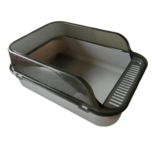 predolo Katzentoilette, Oben offene Katzentoilette, hochseitiger, halbgeschlossener Katzenstreubehälter, Katzentoilette, GRAU predolo Katzentoilette, Oben offene Katzentoilette, hochseitiger, halbgeschlossener Katzenstreubehälter, Katzentoilette, GRAU von predolo