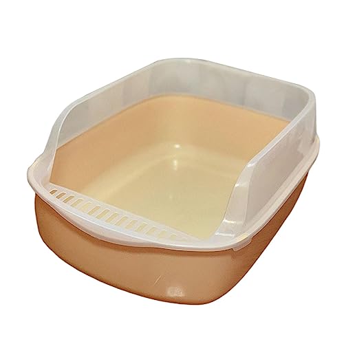 predolo Katzentoilette, Töpfchen, Toilette, langlebig, spritzwassergeschützt, großer Raum, erhöhter Katzensandkasten, Haustiertoilette für Katzen, kleine, GELB predolo Katzentoilette, Töpfchen, Toilette, langlebig, spritzwassergeschützt, großer Raum, erhöhter Katzensandkasten, Haustiertoilette für Katzen, kleine, GELB von predolo