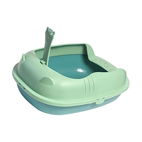predolo Katzentoilette Anti-Spritzer Sandkasten, Katzentoilette Behälter Tragbare Haustiertoilette für Welpen, Kleintiere, GRÜN predolo Katzentoilette Anti-Spritzer Sandkasten, Katzentoilette Behälter Tragbare Haustiertoilette für Welpen, Kleintiere, GRÜN von predolo