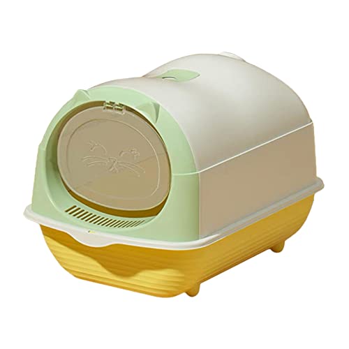 predolo Katzentoilette mit Kapuze, geschlossene Haustier-Katzentoilette, abnehmbar mit Vordertürklappe, Katzentoilette, langlebig, leicht zu reinigen, Hellgrün predolo Katzentoilette mit Kapuze, geschlossene Haustier-Katzentoilette, abnehmbar mit Vordertürklappe, Katzentoilette, langlebig, leicht zu reinigen, Hellgrün von predolo