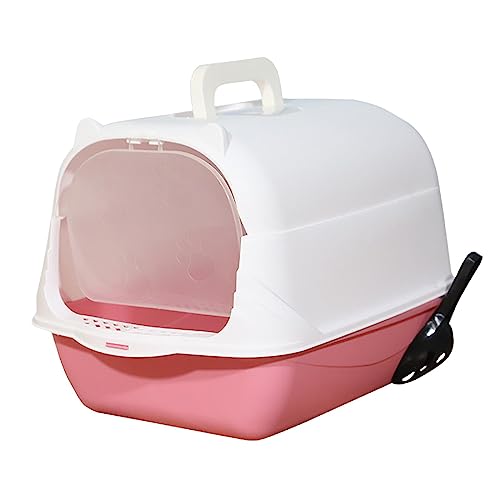 predolo Katzentoilette mit Kapuze und Deckel, Kätzchentöpfchen, geschlossene Katzentoilette mit Haustür, Haustiertoilette, Handheld-Rosa predolo Katzentoilette mit Kapuze und Deckel, Kätzchentöpfchen, geschlossene Katzentoilette mit Haustür, Haustiertoilette, Handheld-Rosa von predolo