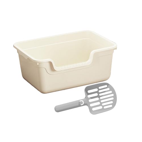 predolo Katzentoilette mit offener Oberseite, Katzentoilette, Sandkasten für kleine und große Haustiere, U-Form, abgesenkte Vorderseite, Weiss predolo Katzentoilette mit offener Oberseite, Katzentoilette, Sandkasten für kleine und große Haustiere, U-Form, abgesenkte Vorderseite, Weiss von predolo