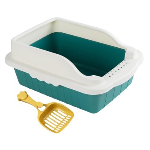 predolo Katzentoilette mit offener Oberseite und Schaufel, Katzentoilette für Haustiere, Töpfchen, Toilette für Hauskatzen, Kätzchen, Kleintiere, Grün L 50x35x18cm predolo Katzentoilette mit offener Oberseite und Schaufel, Katzentoilette für Haustiere, Töpfchen, Toilette für Hauskatzen, Kätzchen, Kleintiere, Grün L 50x35x18cm von predolo