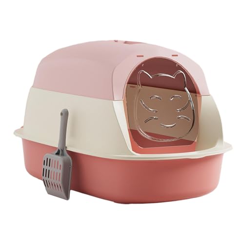 predolo Katzentoiletten mit Sichtschutz und Abdeckung, geräumige Haustiertoilette mit Fronttür, ROSA predolo Katzentoiletten mit Sichtschutz und Abdeckung, geräumige Haustiertoilette mit Fronttür, ROSA von predolo
