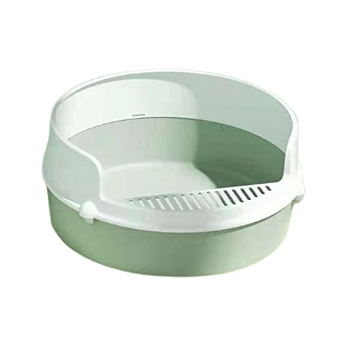 predolo Kitty Litter Tray Töpfchen-Toilette mit hoher, spritzwassergeschützter, langlebiger Katzentoilette, kreisförmiges Design, Katzentoilette für kleine, GRÜN predolo Kitty Litter Tray Töpfchen-Toilette mit hoher, spritzwassergeschützter, langlebiger Katzentoilette, kreisförmiges Design, Katzentoilette für kleine, GRÜN von predolo
