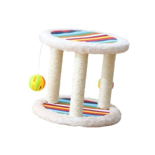 predolo Kratzbaum für Katzen mit Teppichboden und Glocke zum Aufhängen, Kratzbaum für Kätzchen, Kratzbaum aus Sisal für Katzen, Kätzchen, Beige predolo Kratzbaum für Katzen mit Teppichboden und Glocke zum Aufhängen, Kratzbaum für Kätzchen, Kratzbaum aus Sisal für Katzen, Kätzchen, Beige von predolo