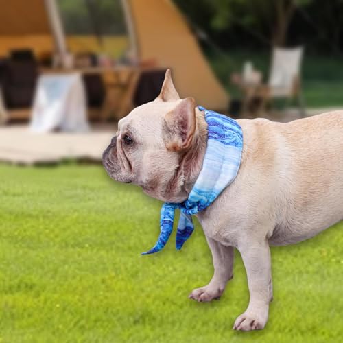 predolo Kühlendes Bandana-Halstuch für Hunde Aller Größen, Halswickel als Kühlhalsband fürs Tier im Freien, S von predolo
