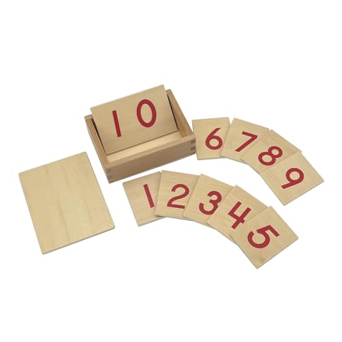 predolo Mathe-Zahlenkarten, Zahlenkarten aus Holz, sicher, Lernspielzeug, 1–10 Lernkarten, Zahlenkarten für Jungen, Kindergarten von predolo