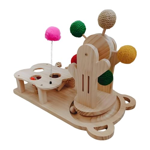 predolo Maulwurf und Riesenrad interaktives Spielzeug für Katzen, 45 x 25 x 33 cm, mit Kugelbahn von predolo
