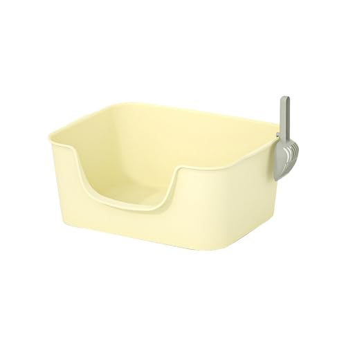 predolo Oben Offene Haustiertoilette, Katzentoilette, Spritzwassergeschütztes Katzensandbecken, Katzenbettpfanne, Stabile, Tragbare Katzentoilette mit Hoher S, Weiß predolo Oben Offene Haustiertoilette, Katzentoilette, Spritzwassergeschütztes Katzensandbecken, Katzenbettpfanne, Stabile, Tragbare Katzentoilette mit Hoher S, Weiß von predolo
