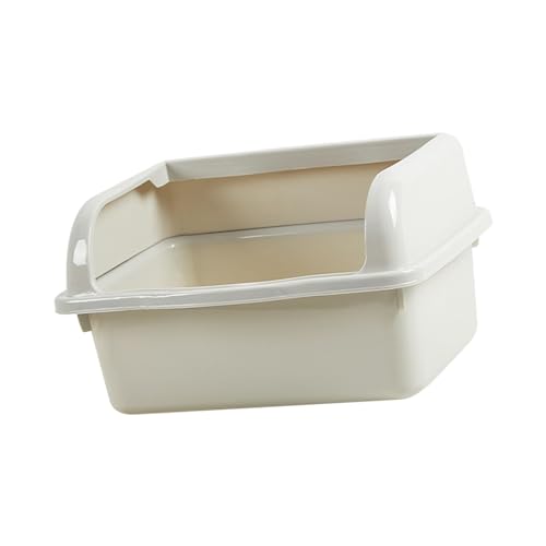 predolo Oben offene Haustiertoilette, übergroßer, hochseitiger Sandkasten für Katzentoiletten für alle Arten von Katzenstreu, Großes Weiß predolo Oben offene Haustiertoilette, übergroßer, hochseitiger Sandkasten für Katzentoiletten für alle Arten von Katzenstreu, Großes Weiß von predolo