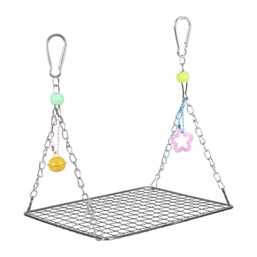 predolo Papageien Sitzstange Kletterhängematte Papageienliege Vogelspielzeug Papageienschaukel Als Platzsparendes Zubehör Aus Edelstahl für Den Spielbereich, 15x20cm predolo Papageien Sitzstange Kletterhängematte Papageienliege Vogelspielzeug Papageienschaukel Als Platzsparendes Zubehör Aus Edelstahl für Den Spielbereich, 15x20cm von predolo