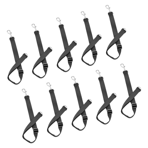 predolo Pferdeeimer-Gurtaufhänger, Nylongurte, Heunetze, Wassereimer, praktisch und einfach zu verwenden, 10 Stück, Verstellbares Schwarz predolo Pferdeeimer-Gurtaufhänger, Nylongurte, Heunetze, Wassereimer, praktisch und einfach zu verwenden, 10 Stück, Verstellbares Schwarz von predolo
