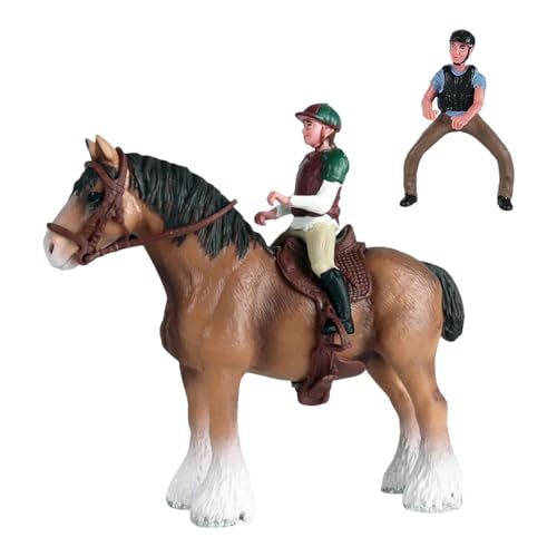 predolo Pferdefigur, Pferdemodell mit Sattel, PVC, Wildtier-Statue, pädagogisches Spielzeug für Geschenke, Stil b von predolo