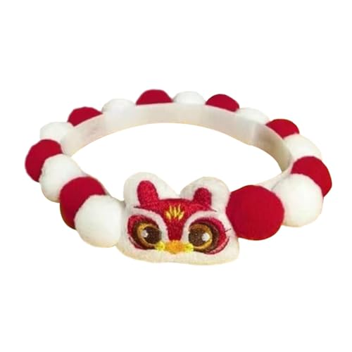 predolo Plüschbälle Welpen-Halskette, Haustierhalsbänder, auffälliges Katzen-Strickhalsband, Katzenhalsband, dekorativ für Katzen, Kätzchen, von predolo