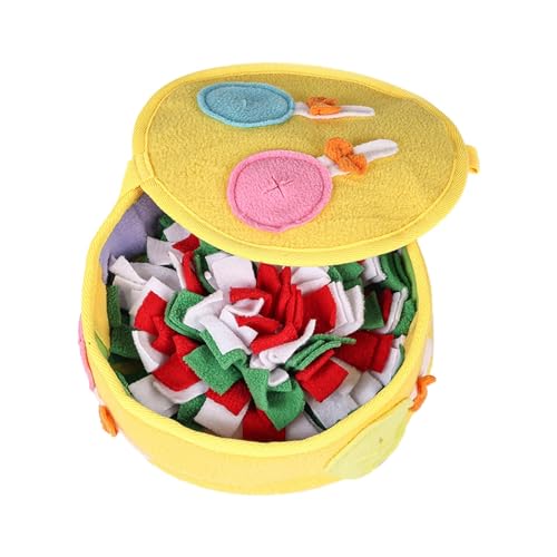 predolo Schnüffelmatte für Hunde, Puzzle-Spielzeug, interaktives Spielzeug für langsames Essen, Geruchstraining, Gelb von predolo
