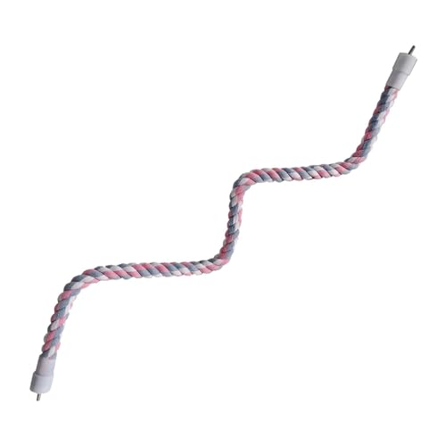 predolo Schwenkbares Seil aus Baumwolle für Vögel, Rosa Weiß Grau L predolo Schwenkbares Seil aus Baumwolle für Vögel, Rosa Weiß Grau L von predolo