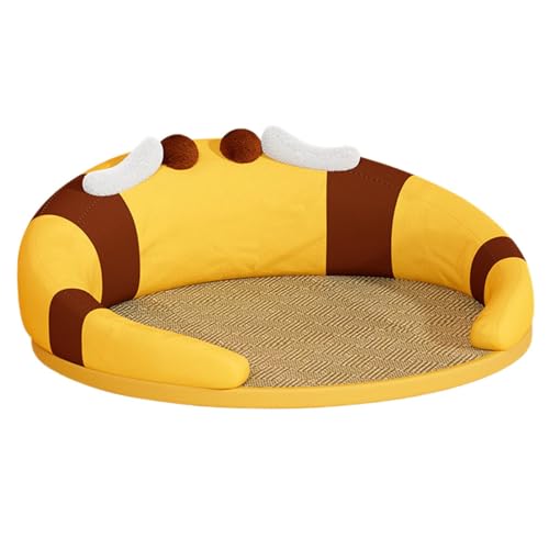 predolo Selbstkühlendes Haustierkissen, Rattanmatte, Süß, Bequem, rutschfest, Tragbar, Atmungsaktiv, Kühlkissen, Schlafbett, Katzensofa für Haustierkatzen, Biene predolo Selbstkühlendes Haustierkissen, Rattanmatte, Süß, Bequem, rutschfest, Tragbar, Atmungsaktiv, Kühlkissen, Schlafbett, Katzensofa für Haustierkatzen, Biene von predolo