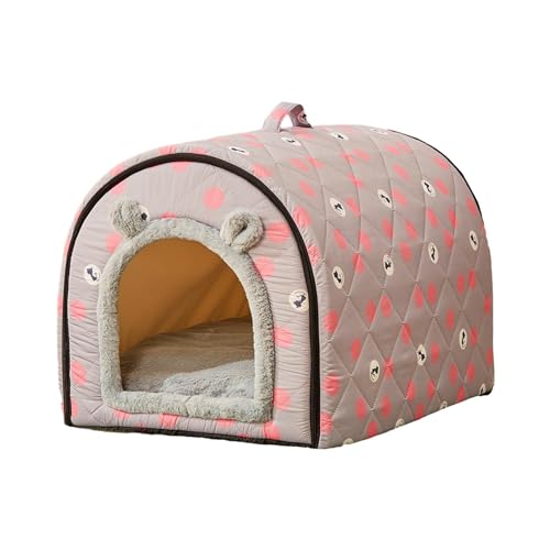 predolo Tragbare Hundehütte, faltbar, weiches Zwingerbett, Katzennest, Welpenhöhle, Hundezelt, Tierheim für Welpen, rosa Punkte predolo Tragbare Hundehütte, faltbar, weiches Zwingerbett, Katzennest, Welpenhöhle, Hundezelt, Tierheim für Welpen, rosa Punkte von predolo