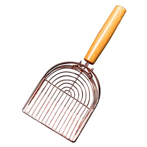 predolo Tragbarer Katzenstreusieb Scooper Pet Litter Scooper mit Holzgriff Edelstahlsieb Siebreiniger Werkzeug predolo Tragbarer Katzenstreusieb Scooper Pet Litter Scooper mit Holzgriff Edelstahlsieb Siebreiniger Werkzeug von predolo