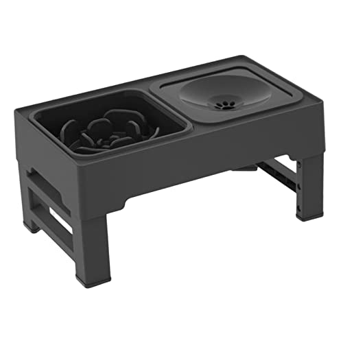 predolo Verstellbare Fressnäpfe für kleine Haustiere mit praktischem Ständer, Slowfeeder schwarz predolo Verstellbare Fressnäpfe für kleine Haustiere mit praktischem Ständer, Slowfeeder schwarz von predolo