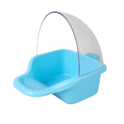 predolo Vogelfutterspender für Käfig, Hängender Wasserbecher, Futterspender, Hängender Futterkasten, Käfigzubehör für Perlhühner, Nymphensittiche, Unzertrennl, Blau von predolo