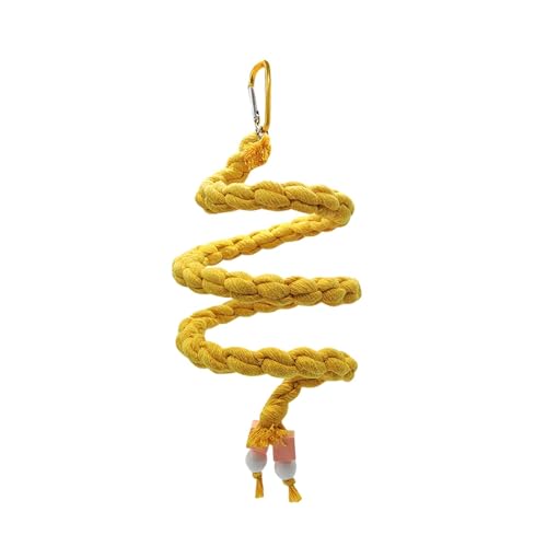 predolo Vogelkäfig-Spielzeug, Kletterseil, stehend, Papageienspielzeug, Kauspielzeug, Vogelseil, Sitzstangen für Aras, Finken, andere kleine Vögel, Sittiche, Gelb predolo Vogelkäfig-Spielzeug, Kletterseil, stehend, Papageienspielzeug, Kauspielzeug, Vogelseil, Sitzstangen für Aras, Finken, andere kleine Vögel, Sittiche, Gelb von predolo