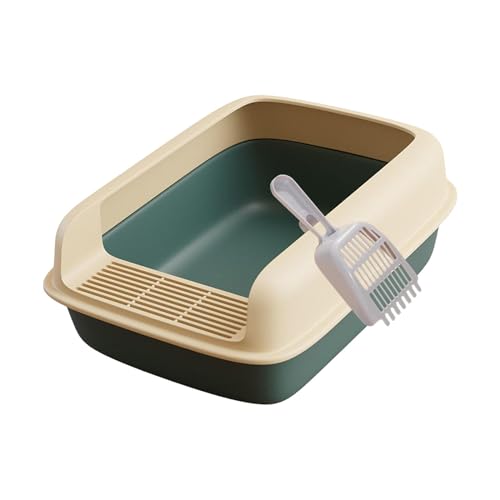 predolo Vollständig Geöffnete Katzentoilette, Katzentoilette, Katzentöpfchen, Hochseitig, Spritzwassergeschützt, mit Löffel, Katzentoilette für Den Geburtstag, extra groß predolo Vollständig Geöffnete Katzentoilette, Katzentoilette, Katzentöpfchen, Hochseitig, Spritzwassergeschützt, mit Löffel, Katzentoilette für Den Geburtstag, extra groß von predolo