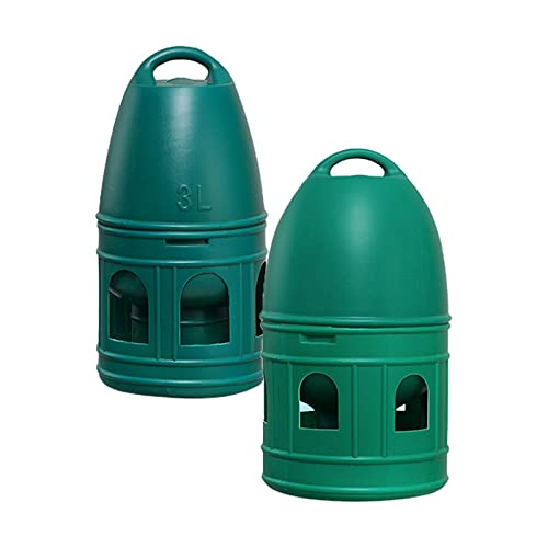 predolo Wasserspender für Vögel - Nützliches Set für Geflügel, 3L 10L Grün von predolo
