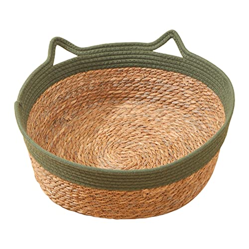 predolo Weaving Pet Cat Bed Cat Bed Basket Pet House Pet Bed for Cats Accessories, grün 45cmx15cm predolo Weaving Pet Cat Bed Cat Bed Basket Pet House Pet Bed for Cats Accessories, grün 45cmx15cm von predolo