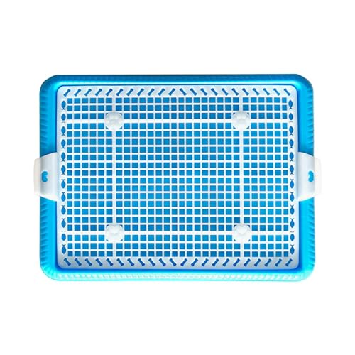 predolo Welpen-PIPI-Pad-Halter, Hundetöpfchenpfanne, Netz-Trainingstablett, Töpfchentrainer-Ecke für kleine Hunde, Blau predolo Welpen-PIPI-Pad-Halter, Hundetöpfchenpfanne, Netz-Trainingstablett, Töpfchentrainer-Ecke für kleine Hunde, Blau von predolo