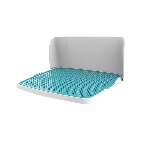 predolo Welpen-Trainingstoilette, zusammenklappbares Hundetöpfchen-Tablett, Pee-Pad-Halter, abnehmbares Pad für die Toilette im Innen- und Außenbereich, Blau 48x36x21cm von predolo