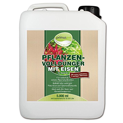 primuspet Aquarium 2in1 Pflanzendünger + Eisendünger (2in1 Pflanzenvolldünger mit 2-wertigen Nähreisen für prächtigen Pflanzenwuchs - Mineralien und Spurenelemente), Inhalt:5 Liter von primuspet