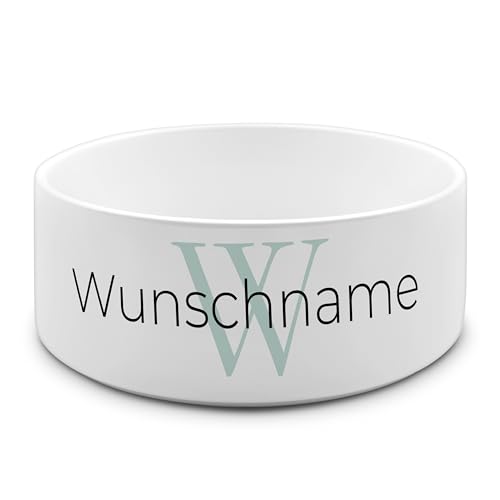 PrintPlanet® - Futternapf mit Name oder Text personalisiert – Für Hunde - Napf Hundenapf Wassernapf selbst gestalten - Layout 06 von printplanet