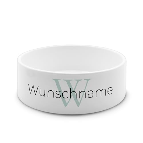 PrintPlanet® - Futternapf mit Name oder Text personalisiert - Für Katzen und kleine Hunde - Napf Hundenapf Katzennapf selbst gestalten - Layout 06 von printplanet