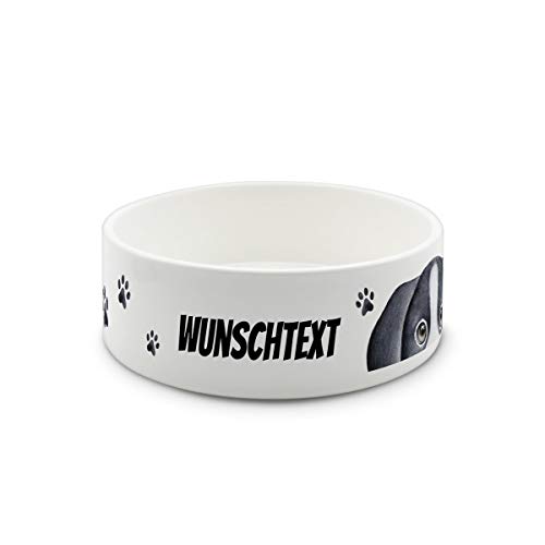 printplanet® - Futternapf mit Name oder Text Bedruckt - Für Hunde - Napf Hundenapf Wassernapf selbst gestalten - Motiv Tatzen-2 von printplanet