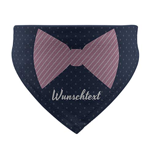 printplanet® - Hundehalstuch mit Name oder Text - Halstuch für Hunde - Layout Fliege - Größe S von printplanet
