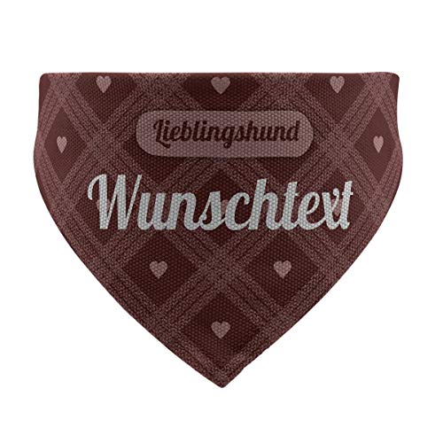 printplanet® - Hundehalstuch mit Name oder Text - Halstuch für Hunde - Layout Lieblingshund - Größe S von printplanet