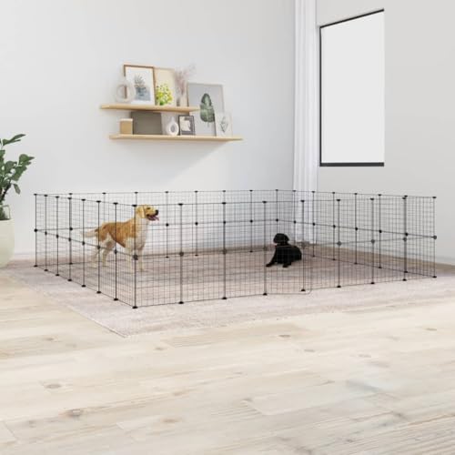 PRISSENT 60-TLG. Haustierkäfig mit Tür Schwarz 35x35cm Stahl Käfig für Haustiere Kaninchengehege Innen Kaninchenkäfig Innen Käfige für Haustiere Kaninchen Haus Groß Kaninchenstall Kaninchenzaun PRISSENT 60-TLG. Haustierkäfig mit Tür Schwarz 35x35cm Stahl Käfig für Haustiere Kaninchengehege Innen Kaninchenkäfig Innen Käfige für Haustiere Kaninchen Haus Groß Kaninchenstall Kaninchenzaun von prissent