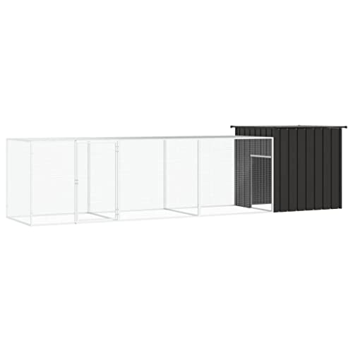 PRISSENT Hühnerkäfig Anthrazit 400x91x100 cm Verzinkter Stahl Hühnerstall Auslauf Hühnerkäfig mit Dach Hühnerstall for Draußen Hünerstallhaus Hühnerkäfig Metall Hühnerkäfig Stahl Hühnerkäfig Outdoor PRISSENT Hühnerkäfig Anthrazit 400x91x100 cm Verzinkter Stahl Hühnerstall Auslauf Hühnerkäfig mit Dach Hühnerstall for Draußen Hünerstallhaus Hühnerkäfig Metall Hühnerkäfig Stahl Hühnerkäfig Outdoor von prissent