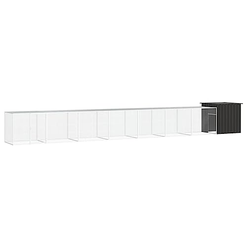 PRISSENT Hühnerkäfig Anthrazit 800x91x100 cm Verzinkter Stahl Hühnerkäfig Outdoor Hühnerstall for Draußen Hünerstallhaus Hühnerstall Auslauf Hühnerkäfig mit Dach Hühnerkäfig Metall Hühnerkäfig Stahl PRISSENT Hühnerkäfig Anthrazit 800x91x100 cm Verzinkter Stahl Hühnerkäfig Outdoor Hühnerstall for Draußen Hünerstallhaus Hühnerstall Auslauf Hühnerkäfig mit Dach Hühnerkäfig Metall Hühnerkäfig Stahl von prissent