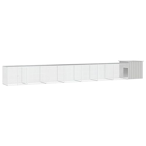 PRISSENT Hühnerkäfig Grau 800x91x100 cm Verzinkter Stahl Hühnerstall for Draußen Hühnerauslauf Hühnerkäfig Metall Hühnerkäfig Stahl Hühnerkäfig Outdoor Hühnerstall Auslauf Hühnerkäfig mit Dach PRISSENT Hühnerkäfig Grau 800x91x100 cm Verzinkter Stahl Hühnerstall for Draußen Hühnerauslauf Hühnerkäfig Metall Hühnerkäfig Stahl Hühnerkäfig Outdoor Hühnerstall Auslauf Hühnerkäfig mit Dach von prissent