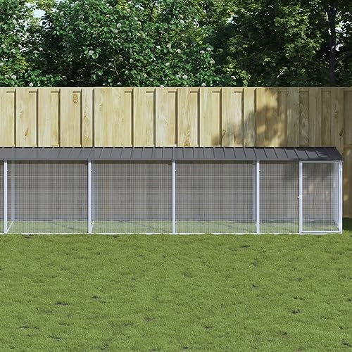 PRISSENT Hühnerkäfig mit Dach Anthrazit 1003x98x90 cm Hühnerstall for Draußen Hühnerstall Groß Hühnerkäfig Metall Hühnerkäfig Stahl Hühnerkäfig Outdoor Hühnerstall Auslauf Verzinkter Stahl PRISSENT Hühnerkäfig mit Dach Anthrazit 1003x98x90 cm Hühnerstall for Draußen Hühnerstall Groß Hühnerkäfig Metall Hühnerkäfig Stahl Hühnerkäfig Outdoor Hühnerstall Auslauf Verzinkter Stahl von prissent