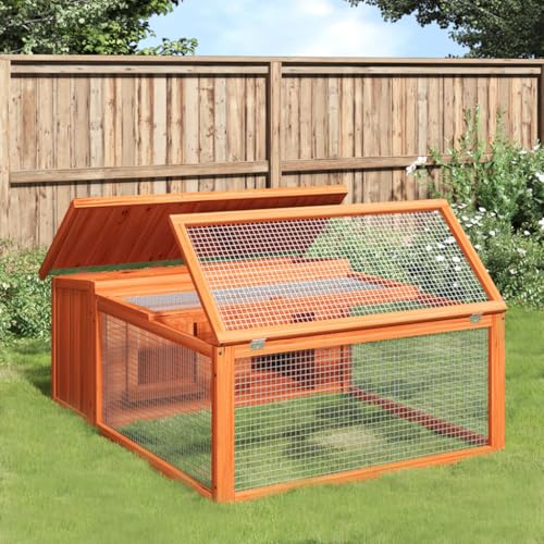 prissent Brauner Kaninchenstall 117,5 x 97 x 47,5 cm aus massivem Kiefernholz Kaninchenstall für den Außenbereich Kaninchenstall Kaninchenhütte Outdoor sicher und bequem prissent Brauner Kaninchenstall 117,5 x 97 x 47,5 cm aus massivem Kiefernholz Kaninchenstall für den Außenbereich Kaninchenstall Kaninchenhütte Outdoor sicher und bequem von prissent