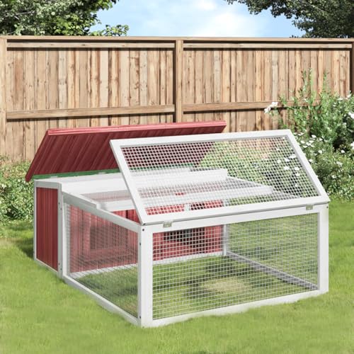 prissent Kaninchenstall Moka 117,5 x 97 x 47,5 cm aus massivem Kiefernholz Kaninchenstall für den Außenbereich Kaninchenstall Kaninchenhaus Kaninchenhütte Outdoor sicher und bequem von prissent