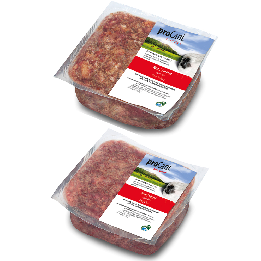 ProCani BARF-Paket pur Select & Vital Rind - 22 x 500 g ProCani BARF-Paket pur Select & Vital Rind - 22 x 500 g von proCani