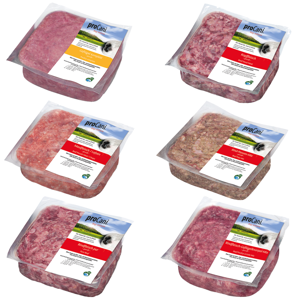 proCani BARF-Paket Rind & Geflügel - 50 x 500 g proCani BARF-Paket Rind & Geflügel - 50 x 500 g von proCani
